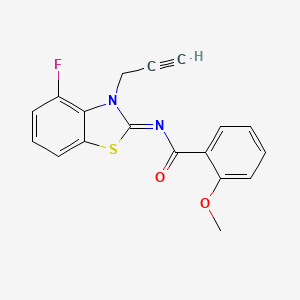 molecular formula C18H13FN2O2S B3017036 N-(4-fluoro-3-prop-2-ynyl-1,3-benzothiazol-2-ylidene)-2-methoxybenzamide CAS No. 865249-00-9