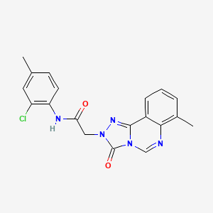 molecular formula C19H16ClN5O2 B3017064 N-(2-chloro-4-methylphenyl)-2-{7-methyl-3-oxo-2H,3H-[1,2,4]triazolo[4,3-c]quinazolin-2-yl}acetamide CAS No. 1226432-75-2