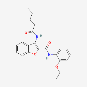 molecular formula C22H24N2O4 B3017095 N-(2-ethoxyphenyl)-3-pentanamidobenzofuran-2-carboxamide CAS No. 888443-19-4