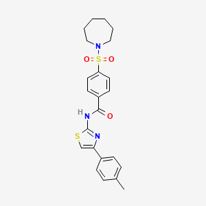 4-(azepan-1-ylsulfonyl)-N-(4-(p-tolyl)thiazol-2-yl)benzamide