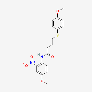 N-(4-methoxy-2-nitrophenyl)-4-((4-methoxyphenyl)thio)butanamide