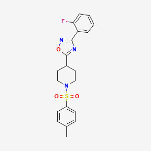 B3017126 3-(2-Fluorophenyl)-5-(1-tosylpiperidin-4-yl)-1,2,4-oxadiazole CAS No. 924507-09-5