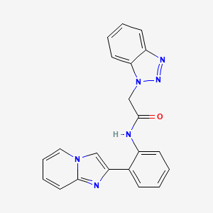 2-(1H-benzo[d][1,2,3]triazol-1-yl)-N-(2-(imidazo[1,2-a]pyridin-2-yl)phenyl)acetamide