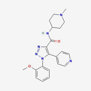 1-(2-methoxyphenyl)-N-(1-methylpiperidin-4-yl)-5-pyridin-4-yl-1H-1,2,3-triazole-4-carboxamide