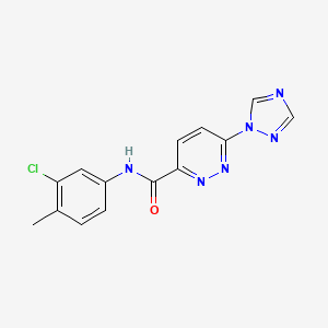N-(3-chloro-4-methylphenyl)-6-(1H-1,2,4-triazol-1-yl)pyridazine-3-carboxamide