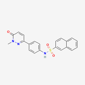 N-(4-(1-methyl-6-oxo-1,6-dihydropyridazin-3-yl)phenyl)naphthalene-2-sulfonamide