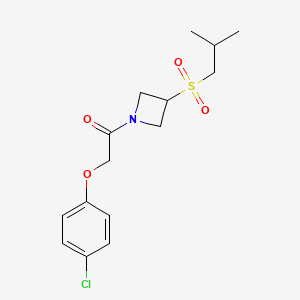 2-(4-Chlorophenoxy)-1-(3-(isobutylsulfonyl)azetidin-1-yl)ethanone