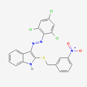 2-[(3-nitrobenzyl)sulfanyl]-3H-indol-3-one N-(2,4,6-trichlorophenyl)hydrazone