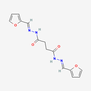 molecular formula C14H14N4O4 B3017140 N'1,N'4-bis(2-furylmethylene)succinohydrazide CAS No. 797-24-0