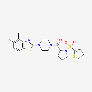 (4-(4,5-Dimethylbenzo[d]thiazol-2-yl)piperazin-1-yl)(1-(thiophen-2-ylsulfonyl)pyrrolidin-2-yl)methanone