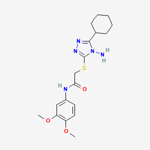 2-((4-amino-5-cyclohexyl-4H-1,2,4-triazol-3-yl)thio)-N-(3,4-dimethoxyphenyl)acetamide