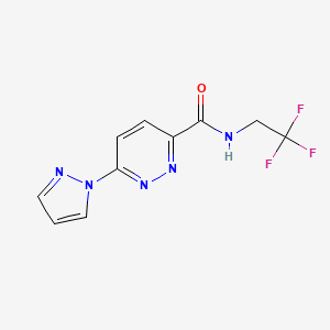 6-(1H-pyrazol-1-yl)-N-(2,2,2-trifluoroethyl)pyridazine-3-carboxamide