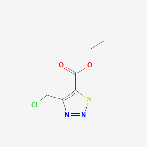 molecular formula C6H7ClN2O2S B3017156 Ethyl 4-(chloromethyl)-1,2,3-thiadiazole-5-carboxylate CAS No. 183306-97-0