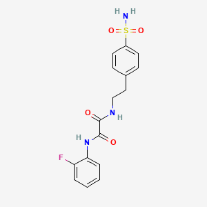 molecular formula C16H16FN3O4S B3017160 N1-(2-fluorophenyl)-N2-(4-sulfamoylphenethyl)oxalamide CAS No. 887204-42-4