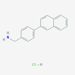 molecular formula C17H16ClN B3017164 (4-Naphthalen-2-ylphenyl)methanamine;hydrochloride CAS No. 2375273-12-2