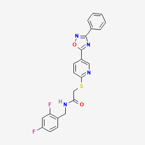 N-(2,4-difluorobenzyl)-2-((5-(3-phenyl-1,2,4-oxadiazol-5-yl)pyridin-2-yl)thio)acetamide