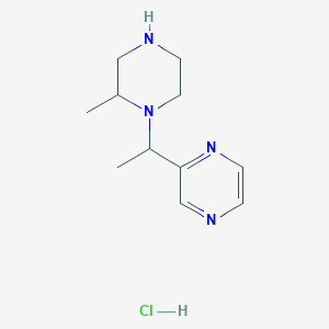 B3017198 2-(1-(2-Methylpiperazin-1-yl)ethyl)pyrazine hydrochloride CAS No. 1289386-79-3