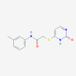 molecular formula C13H13N3O2S B3017199 N-(3-methylphenyl)-2-[(2-oxo-1,2-dihydropyrimidin-4-yl)sulfanyl]acetamide CAS No. 898421-18-6