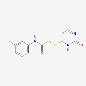 N-(3-methylphenyl)-2-[(2-oxo-1H-pyrimidin-6-yl)sulfanyl]acetamide