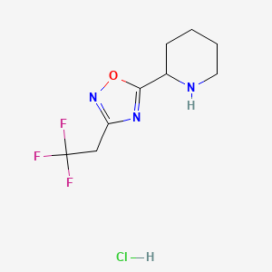 2-[3-(2,2,2-Trifluoroethyl)-1,2,4-oxadiazol-5-yl]piperidine hydrochloride