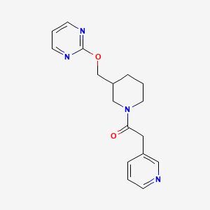 2-Pyridin-3-yl-1-[3-(pyrimidin-2-yloxymethyl)piperidin-1-yl]ethanone