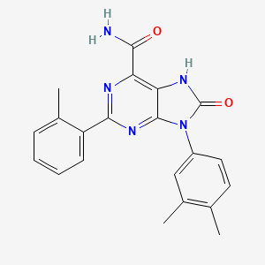 9-(3,4-dimethylphenyl)-2-(2-methylphenyl)-8-oxo-7H-purine-6-carboxamide