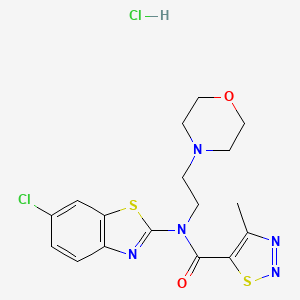N-(6-chlorobenzo[d]thiazol-2-yl)-4-methyl-N-(2-morpholinoethyl)-1,2,3-thiadiazole-5-carboxamide hydrochloride
