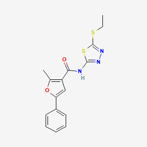 N-[5-(ethylsulfanyl)-1,3,4-thiadiazol-2-yl]-2-methyl-5-phenylfuran-3-carboxamide