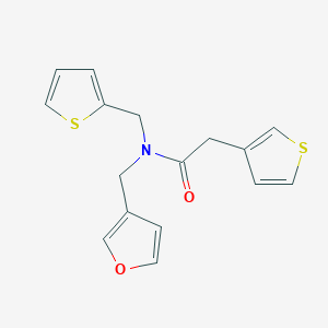 molecular formula C16H15NO2S2 B3017273 N-(furan-3-ylmethyl)-N-(thiophen-2-ylmethyl)-2-(thiophen-3-yl)acetamide CAS No. 2034540-35-5