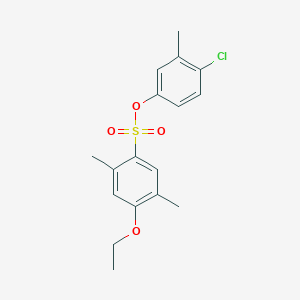 molecular formula C17H19ClO4S B3017276 (4-Chloro-3-methylphenyl) 4-ethoxy-2,5-dimethylbenzenesulfonate CAS No. 2361822-16-2