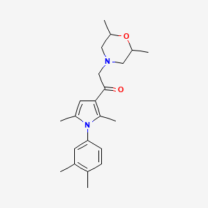 molecular formula C22H30N2O2 B3017293 2-(2,6-dimethylmorpholino)-1-(1-(3,4-dimethylphenyl)-2,5-dimethyl-1H-pyrrol-3-yl)ethanone CAS No. 670269-86-0