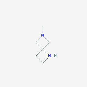 molecular formula C6H12N2 B3017300 6-Methyl-1,6-diazaspiro[3.3]heptane CAS No. 1823887-08-6