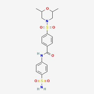 4-((2,6-dimethylmorpholino)sulfonyl)-N-(4-sulfamoylphenyl)benzamide