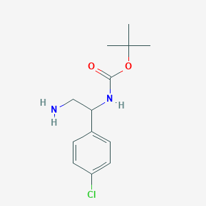 Tert-butyl 2-amino-1-(4-chlorophenyl)ethylcarbamate
