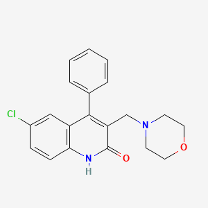 6-chloro-3-(morpholinomethyl)-4-phenylquinolin-2(1H)-one