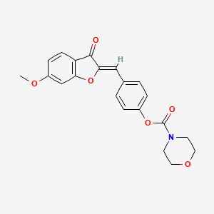 (Z)-4-((6-methoxy-3-oxobenzofuran-2(3H)-ylidene)methyl)phenyl morpholine-4-carboxylate