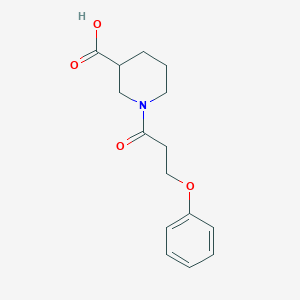 molecular formula C15H19NO4 B3017337 1-(3-Phenoxypropanoyl)piperidine-3-carboxylic acid CAS No. 1017121-73-1