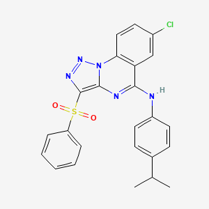 B3017341 7-chloro-N-(4-isopropylphenyl)-3-(phenylsulfonyl)[1,2,3]triazolo[1,5-a]quinazolin-5-amine CAS No. 893787-13-8