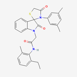 molecular formula C29H29N3O3S B3017422 2-(3'-(3,5-dimethylphenyl)-2,4'-dioxospiro[indoline-3,2'-thiazolidin]-1-yl)-N-(2-ethyl-6-methylphenyl)acetamide CAS No. 893786-40-8