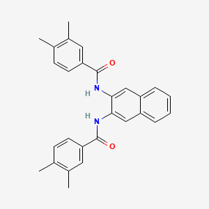 molecular formula C28H26N2O2 B3017443 N-[3-(3,4-DIMETHYLBENZAMIDO)NAPHTHALEN-2-YL]-3,4-DIMETHYLBENZAMIDE CAS No. 476283-96-2
