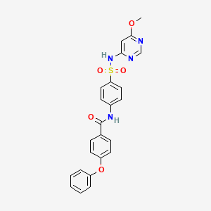molecular formula C24H20N4O5S B3017459 N-{4-[(6-methoxypyrimidin-4-yl)sulfamoyl]phenyl}-4-phenoxybenzamide CAS No. 459413-99-1