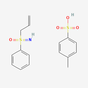 molecular formula C16H19NO4S2 B3017475 4-Methylbenzene-1-sulfonic acid, imino(phenyl)(prop-2-en-1-yl)-lambda6-sulfanone CAS No. 2137584-91-7