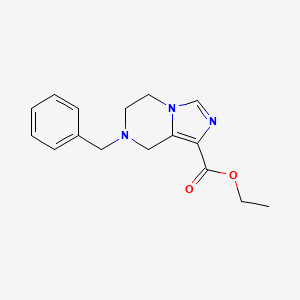 molecular formula C16H19N3O2 B3017479 Ethyl 7-benzyl-5,6,7,8-tetrahydroimidazo[1,5-a]pyrazine-1-carboxylate CAS No. 2108512-89-4