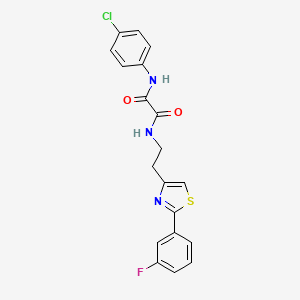 molecular formula C19H15ClFN3O2S B3017488 N'-(4-chlorophenyl)-N-{2-[2-(3-fluorophenyl)-1,3-thiazol-4-yl]ethyl}ethanediamide CAS No. 895783-63-8