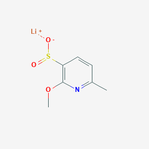 molecular formula C7H8LiNO3S B3017489 Lithium(1+) ion 2-methoxy-6-methylpyridine-3-sulfinate CAS No. 2228912-87-4