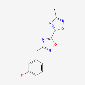 3-(3-Fluorobenzyl)-3'-methyl-5,5'-bi-1,2,4-oxadiazole