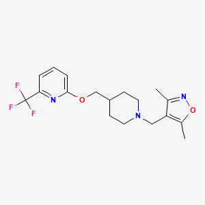 2-({1-[(3,5-Dimethyl-1,2-oxazol-4-yl)methyl]piperidin-4-yl}methoxy)-6-(trifluoromethyl)pyridine