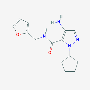4-Amino-1-cyclopentyl-N-(2-furylmethyl)-1H-pyrazole-5-carboxamide