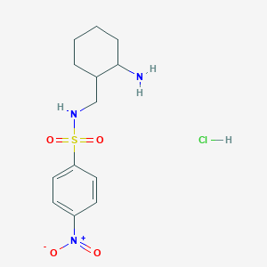 N-[(2-aminocyclohexyl)methyl]-4-nitrobenzene-1-sulfonamide hydrochloride