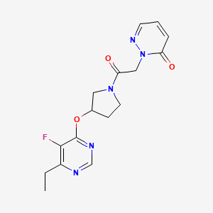 2-(2-(3-((6-ethyl-5-fluoropyrimidin-4-yl)oxy)pyrrolidin-1-yl)-2-oxoethyl)pyridazin-3(2H)-one